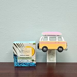 Bath & Body Works SURFER VAN + 2 Pack SPARKLING SUMMER Wallflowers Bundle Set